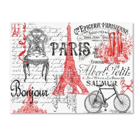 Trademark Fine Art Jean Plout 'Paris Tray 2' Canvas Art, 35x47 ALI17530-C3547GG